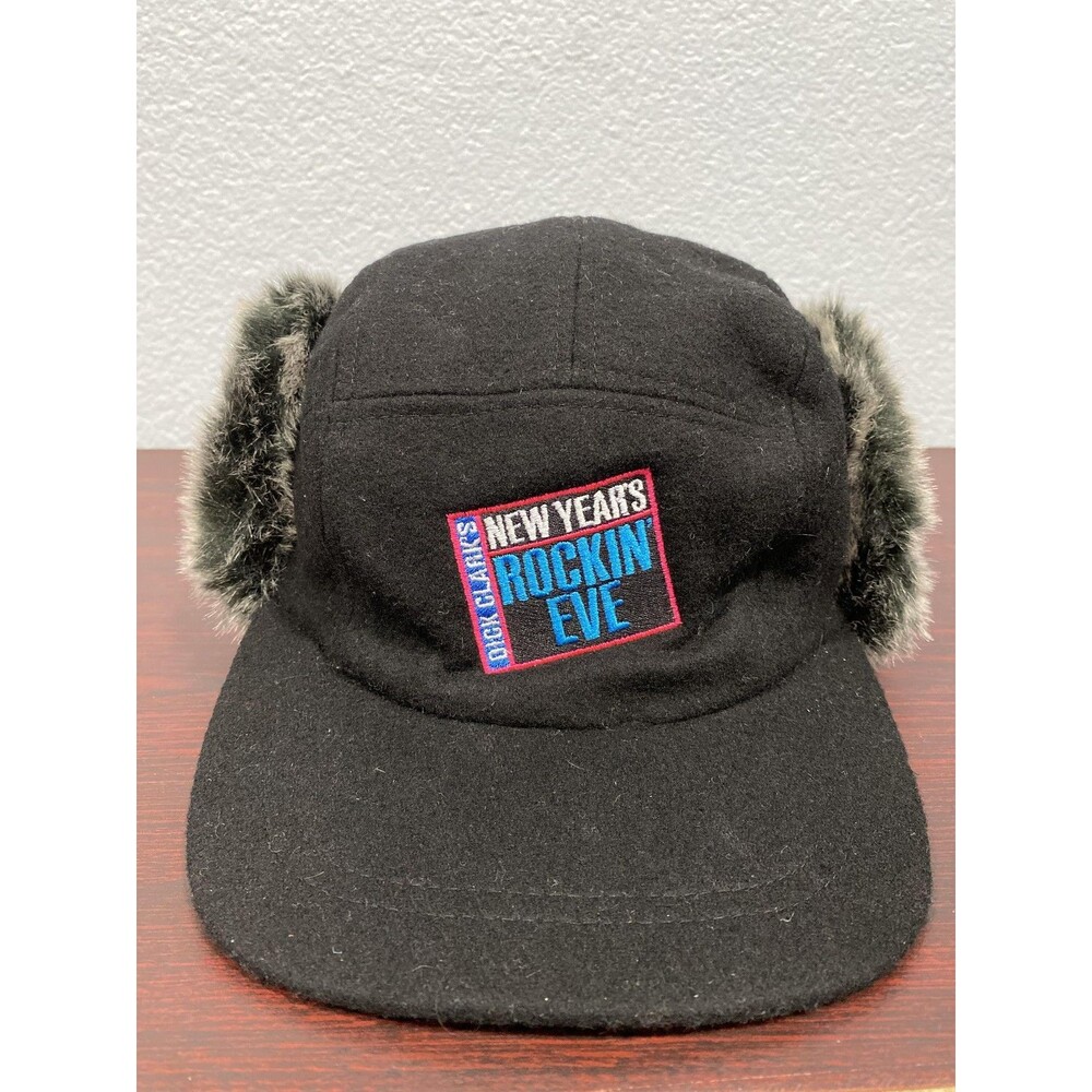 APOLLO USA Hat Trapper Fitted Mens One Size Black New Year's Rockin Eve Fur